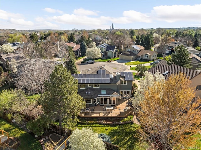 drone / aerial view featuring a residential view