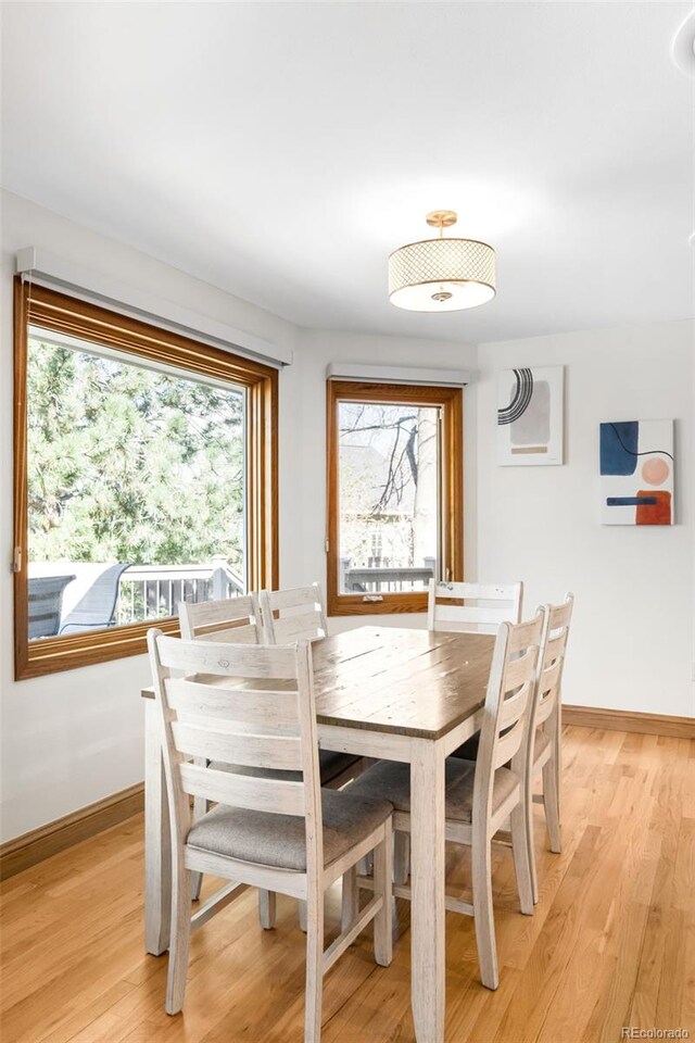 1437 Cassin Ct, Boulder, CO 80303 - dining space with light wood-style floors and baseboards