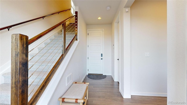 interior space featuring dark hardwood / wood-style flooring