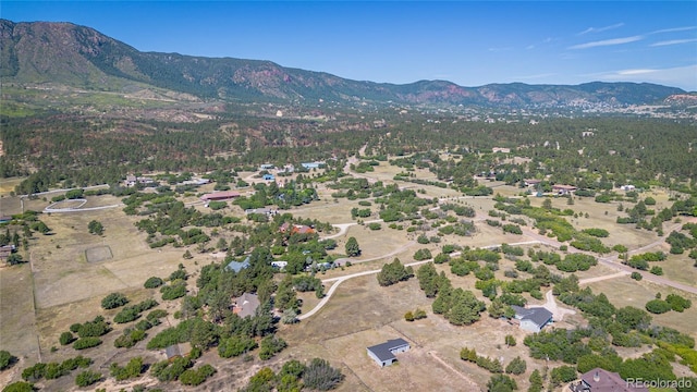 bird's eye view featuring a mountain view