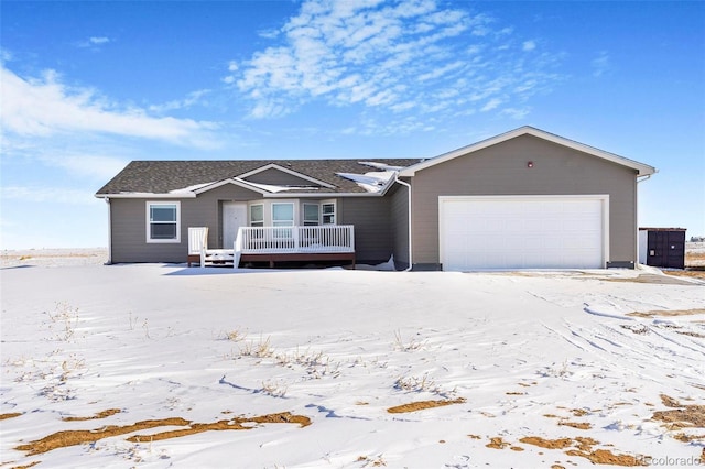 ranch-style home with a garage