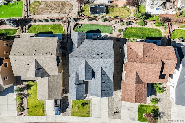 aerial view featuring a residential view