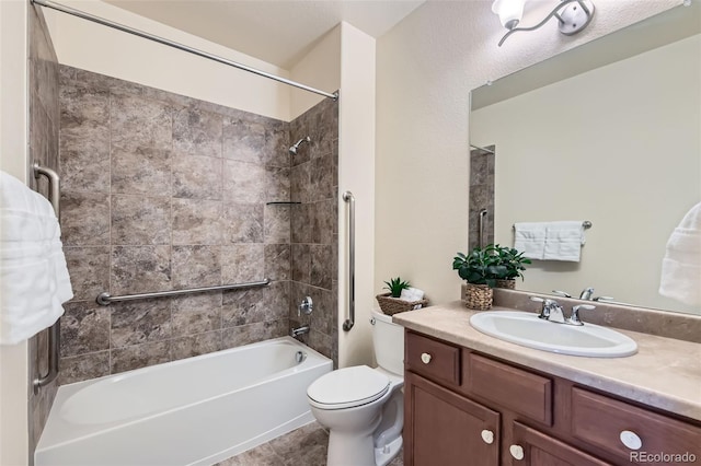 12625 Madison Way, Thornton, CO 80241 - bathroom with shower / bathtub combination, vanity, and toilet