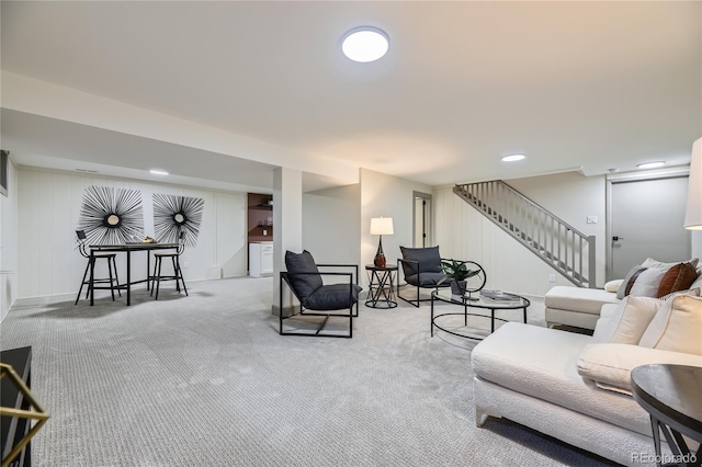 view of carpeted living room