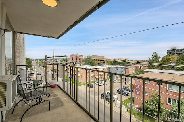 balcony with a city view