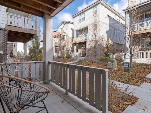 balcony with a porch