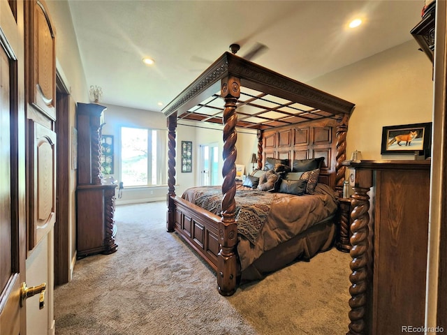 83 Wilderness Cornerstone Rd, Evergreen, CO 80439 - bedroom with carpet floors and recessed lighting