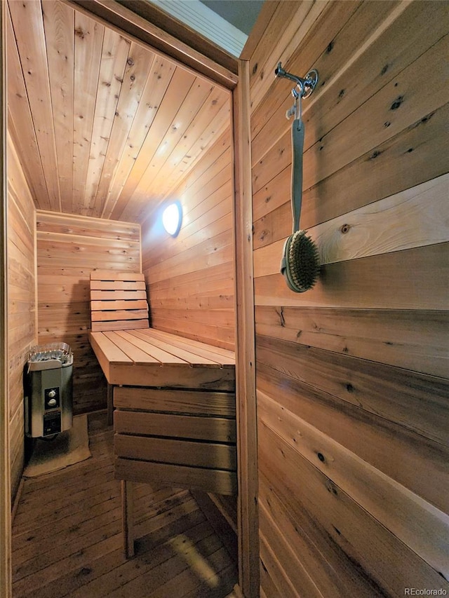 83 Wilderness Cornerstone Rd, Evergreen, CO 80439 - sauna / steam room featuring wooden walls