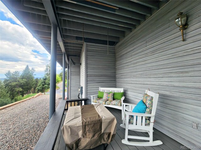 83 Wilderness Cornerstone Rd, Evergreen, CO 80439 - view of wooden terrace