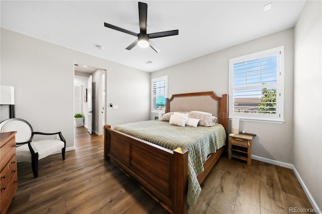 1925 Peregrine Dr, Brighton, CO 80601 - bedroom featuring wood finished floors and ceiling fan