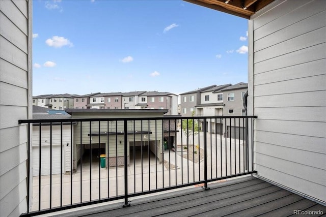 balcony with a residential view