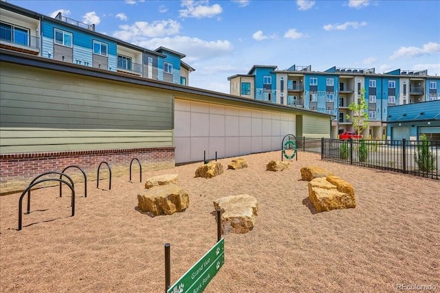 surrounding community with fence