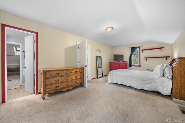 1777 Main St, Georgetown, CO 80444 - carpeted bedroom with vaulted ceiling and baseboards