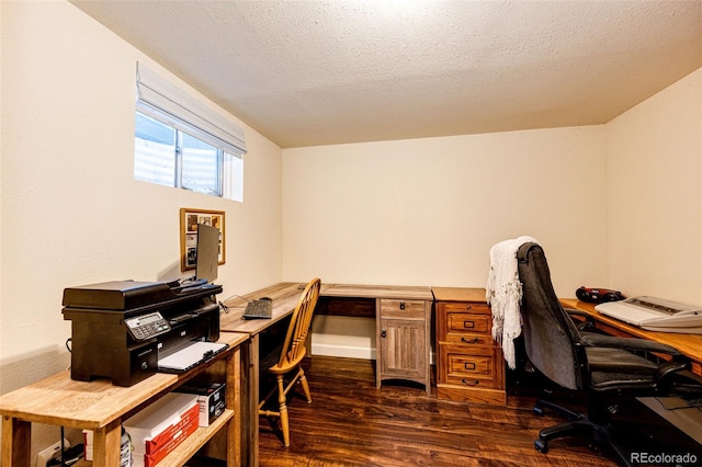 12632 W Virginia Ave, Lakewood, CO 80228 - office with dark wood finished floors and a textured ceiling