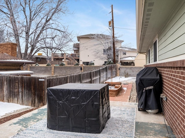 view of patio with grilling area