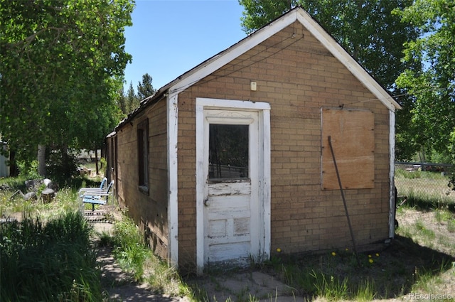 view of outbuilding