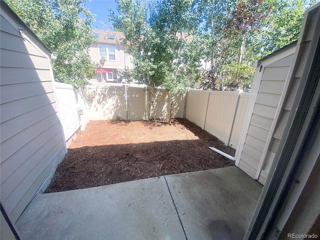 view of yard with a patio area