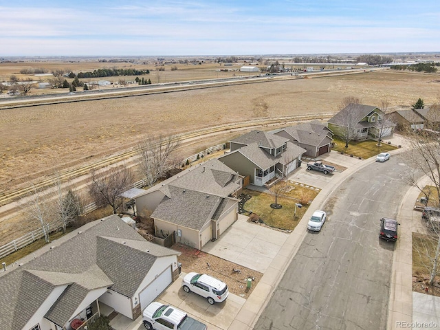 bird's eye view featuring a rural view