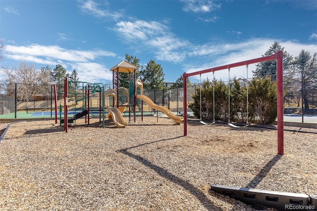 community playground featuring fence