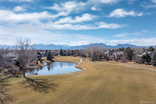 water view featuring a mountain view