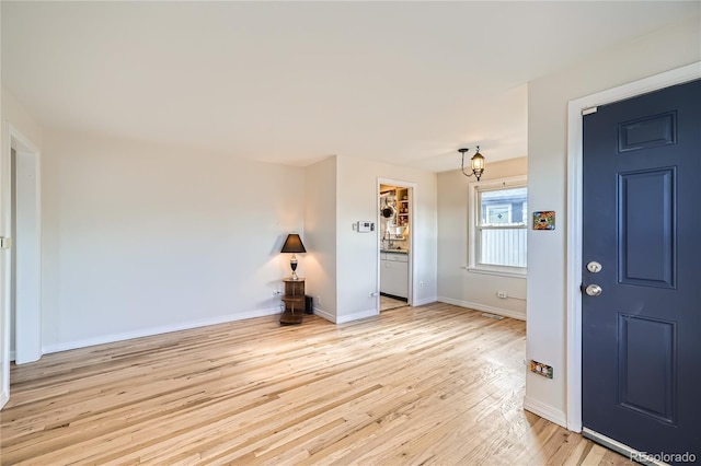 interior space featuring light hardwood / wood-style floors