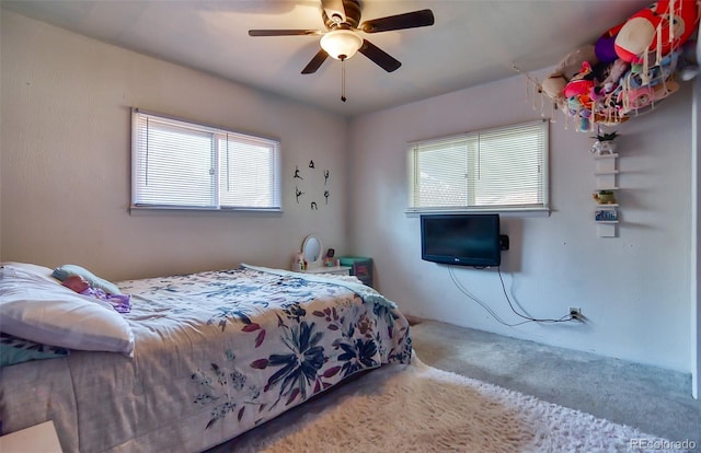 693 E Ave, Limon, CO 80828 - bedroom with carpet floors and a ceiling fan