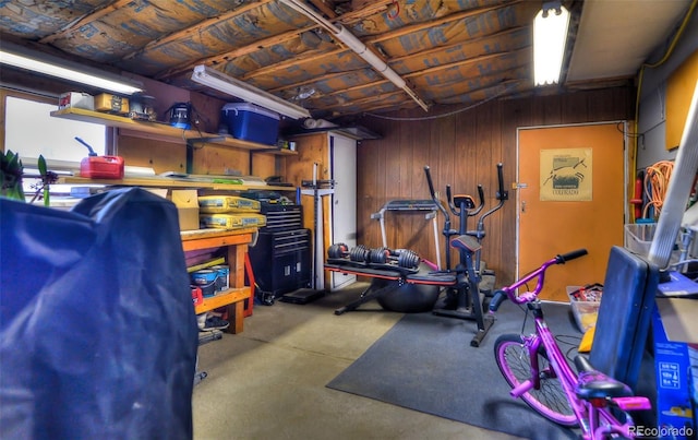 693 E Ave, Limon, CO 80828 - exercise area with wooden walls