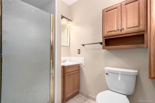 116 Schooley Rd, Bailey, CO 80421 - full bathroom with vanity, a shower stall, and tile patterned floors
