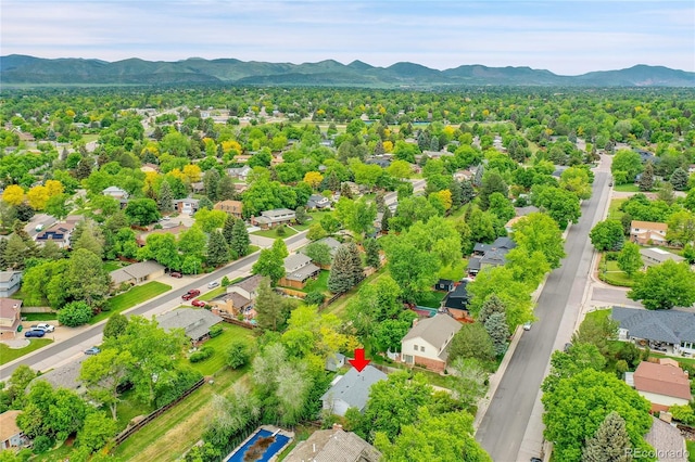 7439 S Depew St, Littleton, CO 80128 - aerial view of residential area featuring a mountainous background