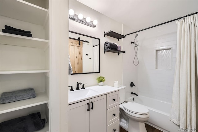 9713 W Chatfield Ave Unit H, Littleton, CO 80128 - bathroom with vanity and shower / tub combo with curtain