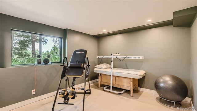 2231 Meadow Green Cir, Franktown, CO 80116 - exercise area featuring recessed lighting