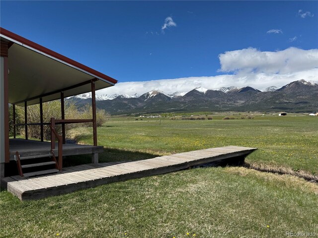 700 County Road 150, Westcliffe, CO 81252 - view of green lawn featuring a mountain view and a view of rural / pastoral area