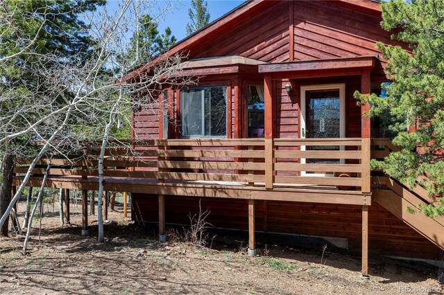 51 Schooley Rd, Bailey, CO 80421 - view of side of property featuring a wooden deck