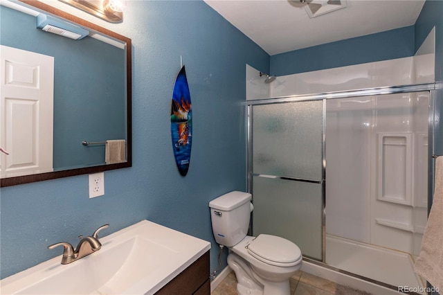51 Schooley Rd, Bailey, CO 80421 - bathroom featuring a stall shower, vanity, and tile patterned floors
