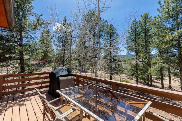 51 Schooley Rd, Bailey, CO 80421 - deck with outdoor dining area