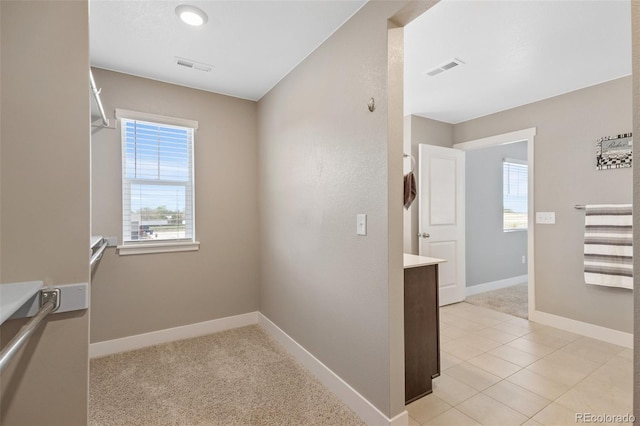 hallway with baseboards