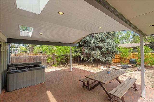 view of patio / terrace with a fenced backyard