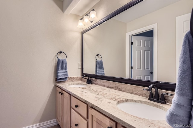 full bathroom with double vanity