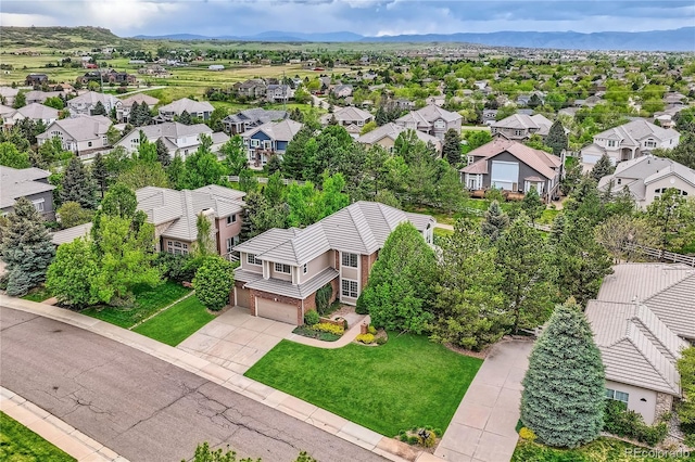 10529 Dacre Pl, Lone Tree, CO 80124 - aerial view of residential area with a mountain backdrop