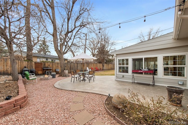 view of patio / terrace featuring a fenced backyard