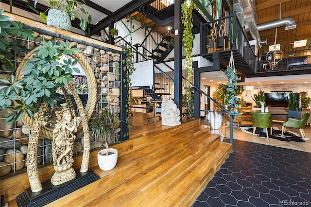 1203 24th St, Denver, CO 80205 - lobby featuring stairs and a high ceiling