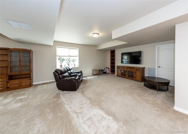 5279 Mount Cutler Ct, Colorado Springs, CO 80924 - living area featuring baseboards, carpet flooring, and visible vents