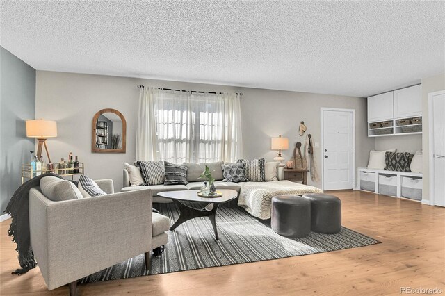 4782 E Costilla Ave, Centennial, CO 80122 - living area with wood finished floors and a textured ceiling
