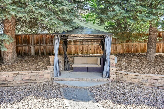 4782 E Costilla Ave, Centennial, CO 80122 - fenced backyard with a gazebo