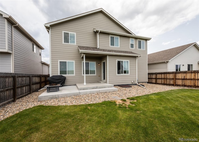 9835 Rubicon Dr, Colorado Springs, CO 80925 - back of house featuring a patio area and an outdoor fire pit
