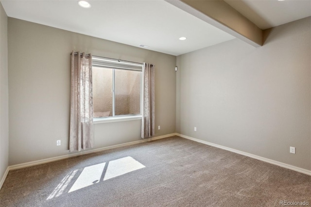 335 Mountain Brush, Colorado Springs, CO 80921 - spare room featuring carpet, baseboards, and recessed lighting