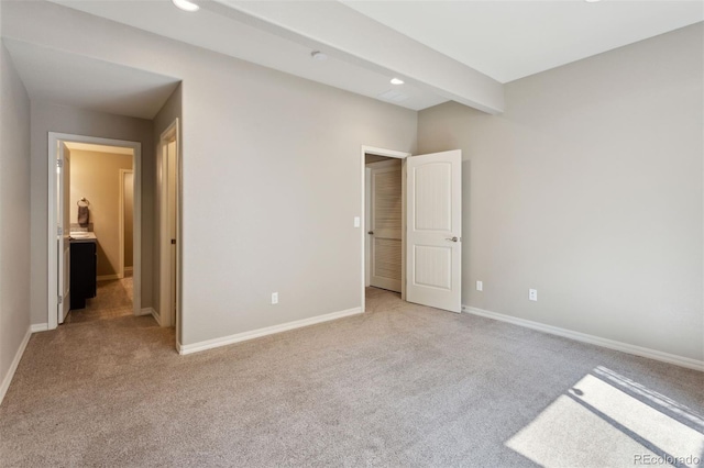 335 Mountain Brush, Colorado Springs, CO 80921 - unfurnished bedroom with light colored carpet, recessed lighting, and baseboards
