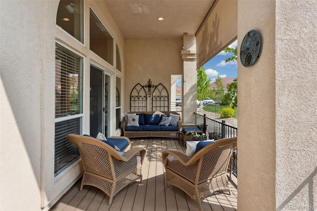 335 Mountain Brush, Colorado Springs, CO 80921 - balcony featuring outdoor lounge area