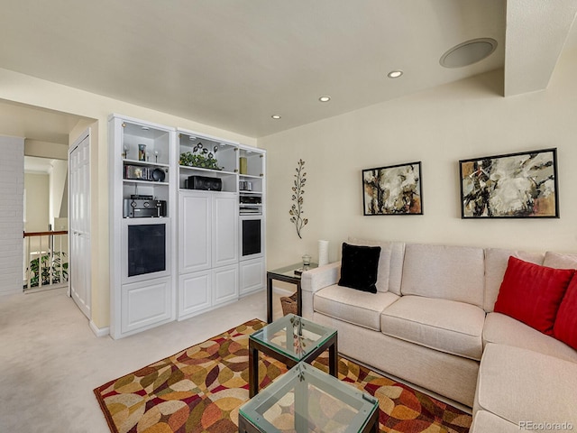 1011 N Pennsylvania St Unit H, Denver, CO 80203 - living area featuring recessed lighting and light carpet