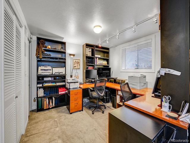 1011 N Pennsylvania St Unit H, Denver, CO 80203 - home office with carpet and track lighting